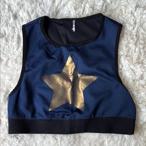 Ultracor Level Silk Knockout Crop Top Blue/gold